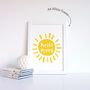 Personalised New Baby Print, Hello Sunshine, thumbnail 7 of 8