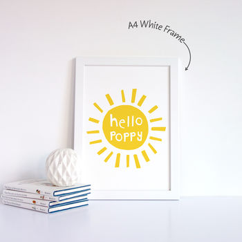 Personalised New Baby Print, Hello Sunshine, 7 of 8