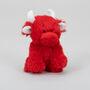 Personalised Mini Red Collectible Highland Soft Toy Cow, Gift Box, thumbnail 7 of 12