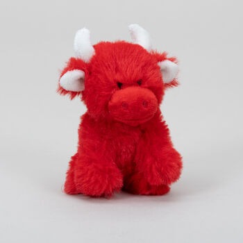 Personalised Mini Red Collectible Highland Soft Toy Cow, Gift Box, 7 of 12