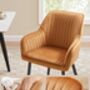 Dining Chair Velvet Armchair With Armrests, thumbnail 5 of 9
