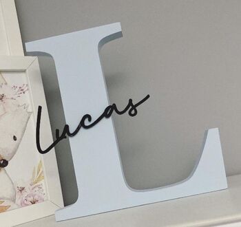 Freestanding Personalised Wooden Letters 20cm, 6 of 8