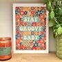 'Stay Groovy Baby' Hippie Inspired Typography Print, thumbnail 4 of 5