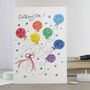 'Birthday Love' Rainbow Balloons Birthday Card, thumbnail 1 of 3