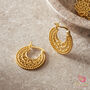 Filigree Gold And Silver Boho Style Hoop Earrings, thumbnail 10 of 11