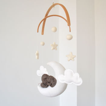 Sleeping Elephant With Stars And Clouds Baby Mobile, 5 of 11