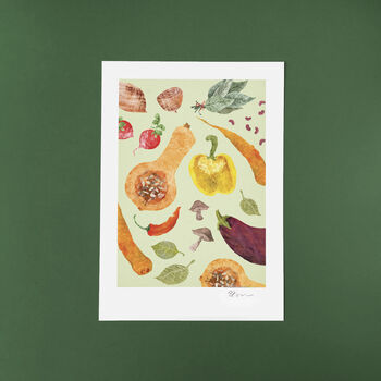 Vegetable A4 Recycled Art Print, 2 of 5