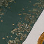 Elegant Green Gold Leaves Christmas Table Runner Two.5m, thumbnail 2 of 4
