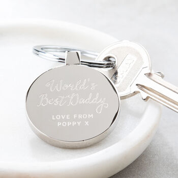 Personalised World's Best Daddy Keyring, 2 of 4