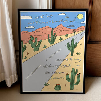 Lainey Wilson “Whirlwind” Art Print – Western Desert Illustration, Country Music Wall Art Poster, 7 of 7
