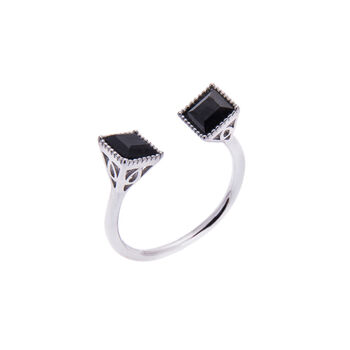 Sapphire 925 Sterling Silver Square Ring, 2 of 7