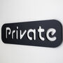 Modern Black Acrylic Private Door Sign, thumbnail 5 of 12