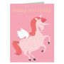 Happy Birthday Unicorn Mini Card, thumbnail 2 of 5