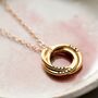 Personalised 9ct Gold Russian Ring Necklace, thumbnail 3 of 6