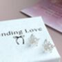 Snowflake Stud Earrings Christmas Gift For Her, thumbnail 2 of 3