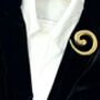 Swirl Statement Brooch In Gold Or Silver, thumbnail 1 of 7