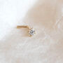 14 Carat Gold Solitaire Nose Stud, thumbnail 1 of 4