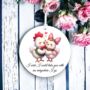 Personalised Cute Animal Couple Chickens Decoration, thumbnail 1 of 2