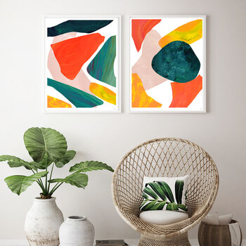 Colourful Large Abstract Print Set Of Three, 3 of 8
