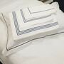 300 Tc Organic Cotton Sateen Embroidered Line Bed Linen, thumbnail 4 of 4