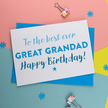 Birthday Card For Great Grampa Grampy Grandad Gramps, 4 of 4