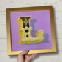 Gold Typography Wall Art 'Circus Letter L', thumbnail 5 of 8