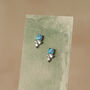 Blue Opal Stud Earrings, thumbnail 4 of 11
