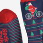 Men's Bamboo Socks Cycling Santa Claus, thumbnail 4 of 5