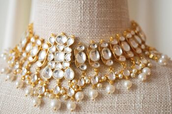 Ananya Bridal Gold Plated Kundan Jewellery Set, 3 of 6