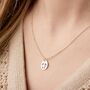 Footprint Necklace Sterling Silver, thumbnail 3 of 6