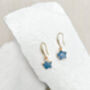 Agate Star Earrings Real 18k Gold Plated, thumbnail 2 of 3