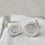 Silver Personalised Entwined Monogram Cufflinks, thumbnail 2 of 6