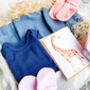 Navy And Pink Newborn Letterbox Hamper, thumbnail 3 of 3