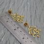 Green Pink Tourmaline Earrings: Gold Plated Sterling Silver, October Birthstone, thumbnail 8 of 9