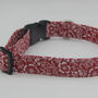 Red Floral Dog Collar, thumbnail 2 of 5