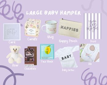 Personalised New Baby Gift Box Hamper, 2 of 9