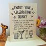 Joke 'Celebration Drink' Birthday Card, thumbnail 4 of 4
