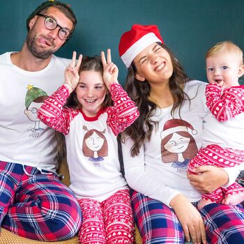 Personalised Family Portrait Christmas Pyjamas, 5 of 12