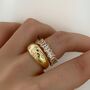Celestial Star Sterling Silver Dome Ring With Stones, thumbnail 9 of 12