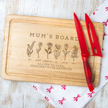 Personalised Family Birth Flower Cake Stand Gift For Mum Nan, 7 of 12