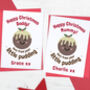 Little Pudding Personalised Christmas Card, thumbnail 1 of 5