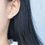 Sterling Silver Feather Stud Earrings, thumbnail 2 of 5