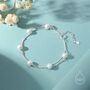 Sterling Silver Double Layer Freshwater Pearl Beaded Bracelet, thumbnail 1 of 12
