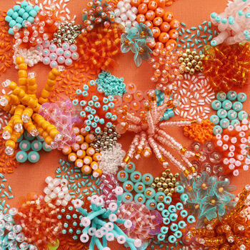 Orange Embroidered Coral Reef, 6 of 12