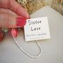 Sister Love Sterling Silver Morse Code Chain Bracelet, thumbnail 10 of 10