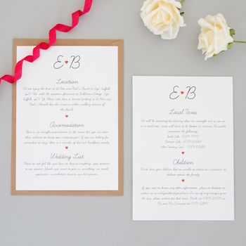 Red Heart Wedding Invitation And RSVP, 3 of 4