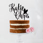 Personalised Love Heart Couples Cake Topper, thumbnail 3 of 5