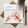 Lobster Birthday Card, thumbnail 1 of 2