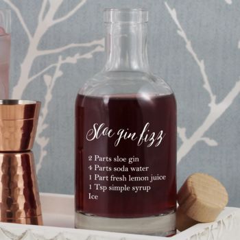 Personalised Sloe Gin Fizz Cocktail Decanter, Two Sizes, 2 of 8