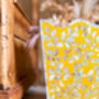 Mother Of Pearl Inlay Waste Paper Bin | Sunshine Yellow, thumbnail 4 of 5